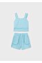 Girl's Strappy Shorts Set Blue - 2