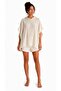 Lesley Muslin Poncho Hooded Crew Neck Tasseled Oversized Beach Poncho Ecru