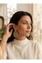Aura Metal Framed Wicker Earrings for Women Mink - 2