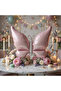 Retro Pink Butterfly Foil Balloon 73.5X94 cm Party Decoration Ornament