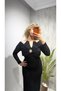 Women's Lace Detailed Midi Length Stylish Dress with Necklace and Brooch - 2