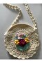 Hand Knitted Floral Shoulder Bag for Girls - Knitted Bag with Pearl Straw Look - 2
