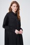 Women's Comfortable Fit Pleated Detailed Three-Piece Suit Black 31332