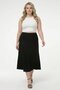 Women Solid Maxi Skirt, Black - 2
