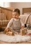 Hair Braided Pocketed Knitwear Baby Salopet Jumpsuit / Combed Cotton Gift Set - 3