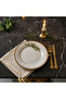 White Porcelain Meat Plate with Gold Rim — 6.75 Inch | Premium Dining Servingware - 2