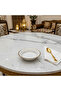Yamatsu White Porcelain Soup Bowl with Gold Rim — 5 Inch | Premium Tableware - 3