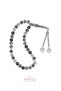 Certified 8 mm Rutile Quartz Stone Lotus Flower Steel Tassel Natural Stone Prayer Beads