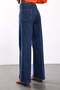 Navy Blue Gold Button Detailed Jeans - 5