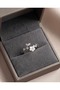 Petalisse White Flower Motif Zircon Stone Adjustable Ring