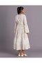 Senior Girls Ivory Printed Maxi Dress - 3