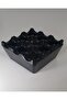 Set of 2 Black Melamine Grill Ashtrays Square Ash Tray Durable for Cafe Balcony Table - 4
