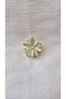 Metal Daisy Clasp with Zircon Stone 3 cm 1 Piece