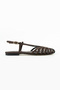Alba Caged Thin Strap Flat Sole Casual Women's Sandals - 5