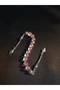 Translucent Shiny Pink Glass Beads and Metal Detailed Zaza Prayer Beads