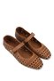 Women's Genuine Leather Tan Ballerina Shoes - 2