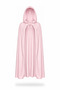 Soft Pink Hooded Halloween Witch Cape 120 cm - Halloween Vampire Dracula Costume Cape