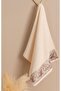Fiore Hand & Face Towel 100% Certified Cotton, 1 Piece Floral Pattern, 50X90Cm - Cream - 2