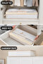 6 Pieces Under-The-Bed Storage Bags with Windows - Striped Multi-Purpose Pillow Clothing Storage Organizer 70X32X20 - 2