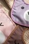 Beary Comfort 3-Pack Liquid-Proof, Stain-Resistant Baby Food Bib Set with Teddy Bear Figure - Pastel Re - 5