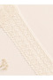 11 cm Floral Patterned Cream Guipure Lace Ribbon-Decorative Ornament- 1 Meter-1043 Cream
