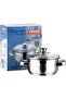 Bremen Stainless Steel Saucepot with Glass Lid, 1 Litre, 14 cm | 2.5mm Thick Base | Riveted Handle | Induction & Gas Base | Silver - 8