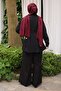 Black Jacket and Trousers Set with Stitching Detail - 4