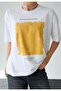 Women's Gold Printed Comfortable Fit Casual Short Sleeve Tshirt - 2