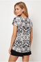 Women's Ethnic Black V-Neck Woven Viscose Blouse Blz-19003048 - 5
