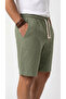 Men's Khaki Linen Muslin Shorts Lightweight Casual Thin Fabric with Back Pockets - 7