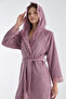 Luxury Hooded Cotton Lace Women's Bathrobe Soft Textured Stylish