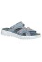 26Y Nbl05 Blue Women's Genuine Leather Daily Slippers