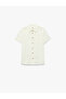 Off-White Boys' Shirt with Linen and Viscose Blend 6Skb60023Tw - 4