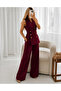 Double-Breasted Collar Gold Buttoned Vest Trousers Blazer Suit - 5