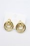 Glb-stl41414 hoop earrings - gold - 2