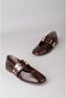 Select 3198 genuine leather women's flat shoes coffee - 6