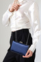Navy Blue Satin Sparkling Women's Evening Dress Bag Stylish Evening Event Model - 4