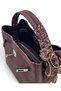 Brown, with Lock and Scarf Detail, Puppy Design, Cross Strap, Small, Women's Hand and Shoulder Bag - 8
