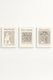 White Wooden Framed 3-Piece Modern Painting Huhu256 - Triple Painting Set White Frame