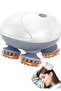 Electric Scalp Massager with Detachable Silicone Heads, USB Rechargeable, 4-Head Rotating Hair & Body Massager – White
