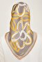 Sura Silk Scarf Nostalgia Gray, Yellow, Cream - 4