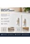 T-Button Handle White-Gold Single Button Handle for Furniture Kitchen Wardrobe Dresser Bathroom Tv Unit