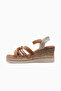 Women's Wedge Heeled Daily Slippers 26Y 26Y231 Beige - 2