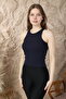 Women's Compact Combed Cotton Camisole Ribbed Tank Top Crop 95% Cotton 5% Elastane - 4