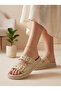 Double Buckle Stone-Embellished Women's Slippers - 3