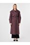 Windbreaker Detailed Belted Trench Coat Cocoa Powder - 2