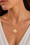 316L Steel Chain Gold Color Zircon Stone Pearl Detail Oyster Necklace - 2
