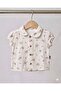 Floral Patterned Baby Collar 2-Piece Baby Girl Muslin Set - 100% Cotton - 4
