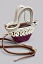 Siena Mini Women's Bag - Handmade Straw Textured Shoulder and Hand Bag with Leather Pouch - 5