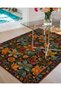Sdt Fish Theme Patterned Modern Woven Base Decorative Carpet Mosso3468 - 4